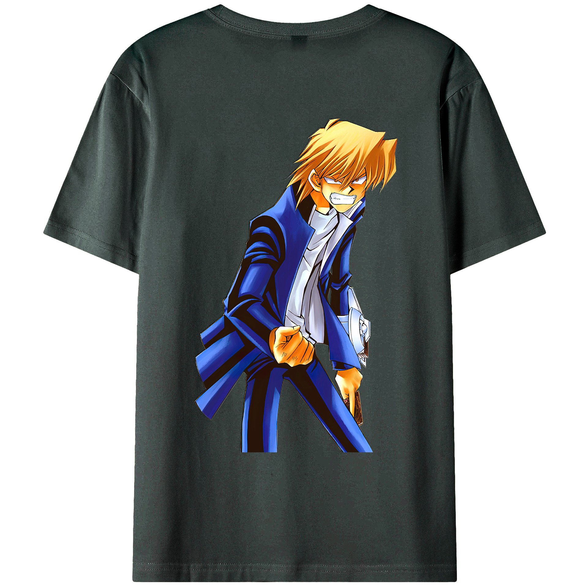 （画像用） 遊☆戯☆王 Yu-Gi-Oh! 綿100％ メンズ半袖Tシャツ（バックプリント） 通気性